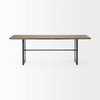 Ledger 84'L x 38'W Trestle Dining Table | Modern | Brown Wood | Seats 8, by Mercana, 84" length x 38" width x 30" height thumbnail 3