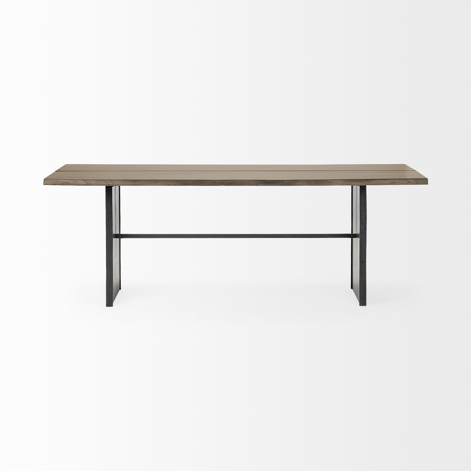 Ledger III 84x38 Brown Solid Wood Top & Base Dining Table, by Mercana, 84" length x 38" width x 30" height View 3