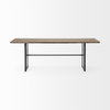 Ledger III 84x38 Brown Solid Wood Top & Base Dining Table, by Mercana, 84" length x 38" width x 30" height thumbnail 3