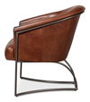 Nagel Distilled Leather Chair,Brown, Seating by Sarreid, 30" length x 33" width x 45659" height thumbnail 9
