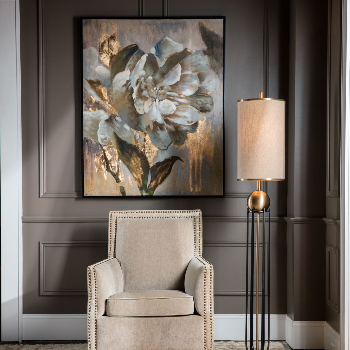 Dazzling Floral Art, by Uttermost, 41.37" width x 51.37" height x 1.87" depth View 7