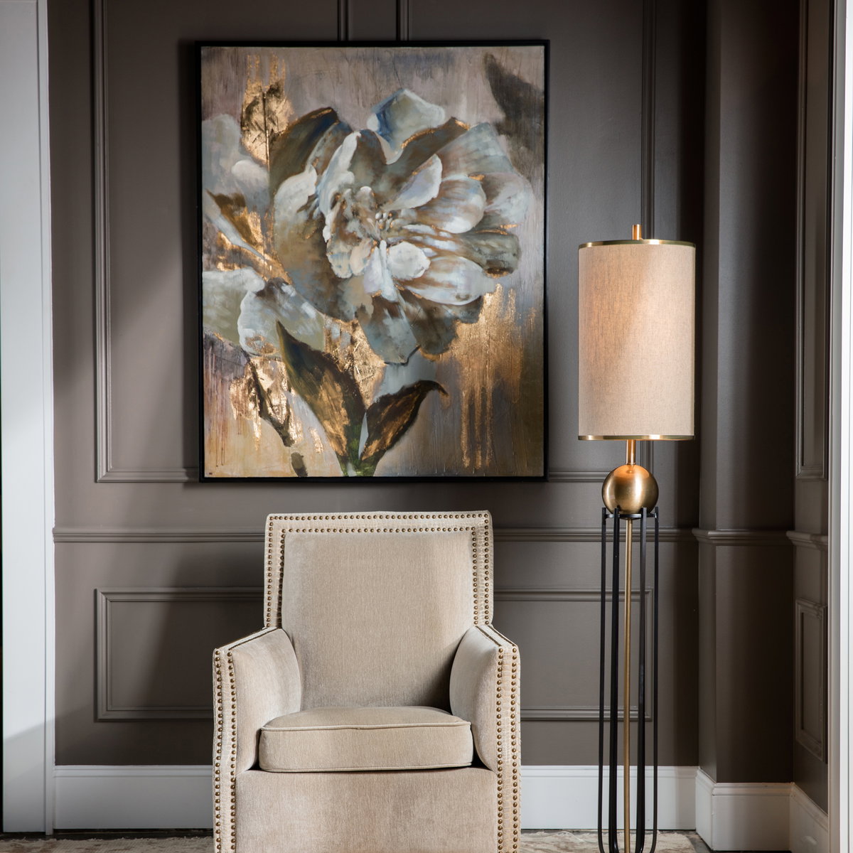 Dazzling Floral Art, by Uttermost, 41.37" width x 51.37" height x 1.87" depth View 7