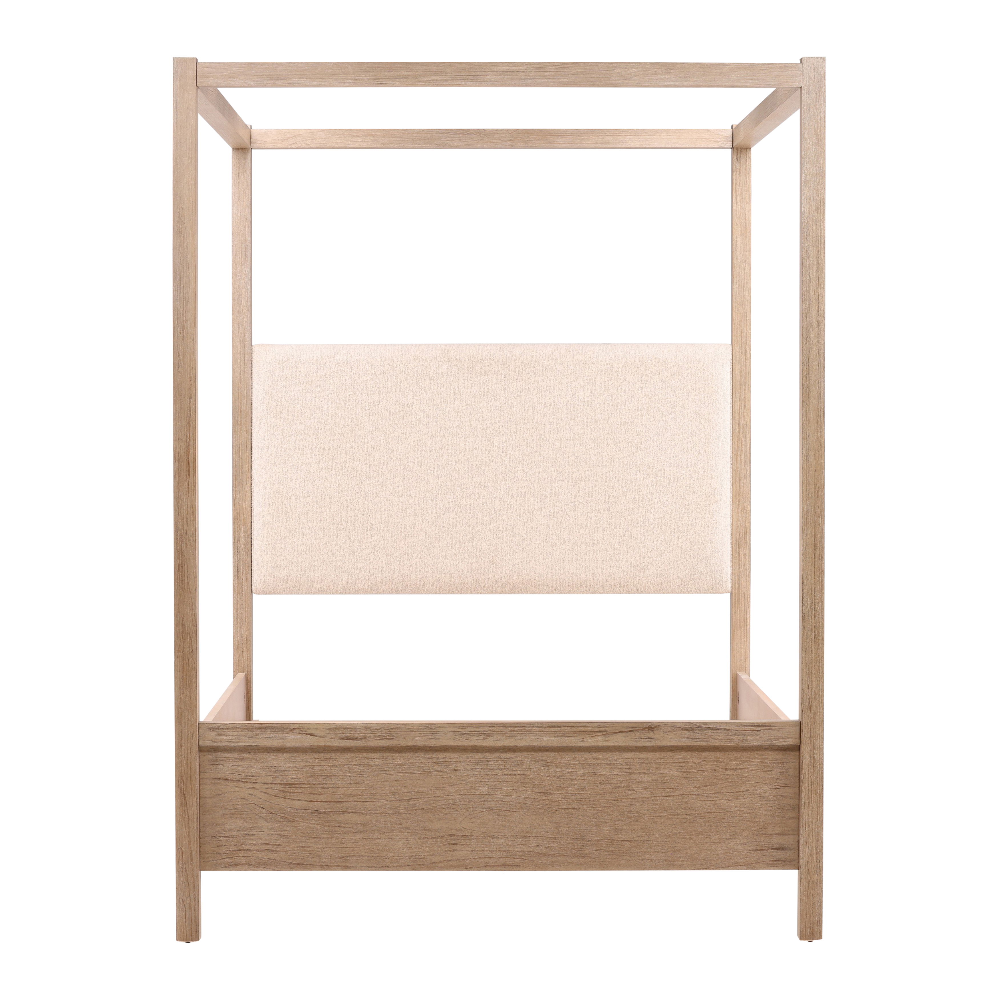 Emmalyn Bed Queen Light Warm Wash, by Dovetail, 64.57" width x 90" height x 85.71" depth View 2