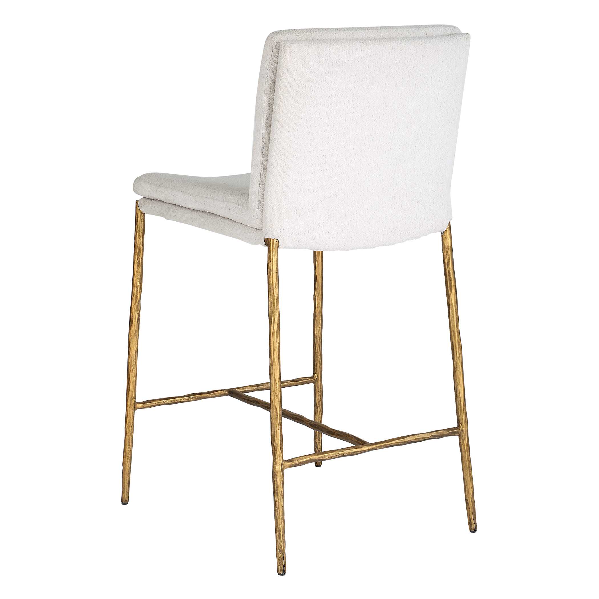Ascend White Counter Stool, Furniture by Uttermost, 18.25" width x 38.75" height x 21.75" depth View 7