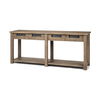 Harrelson III 72L x 18W Brown Wood 4 Drawer Console Table, by Mercana, 72" length x 18" width x 30" height thumbnail 1