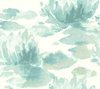 Water Lily Blue Wallpaper, by York Wall, 27' length x 2'3" width x 0.02" depth thumbnail 1