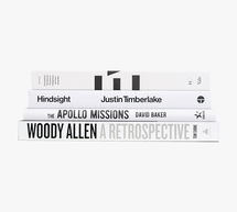 Online Designer Hallway/Entry Modern Dust Jacket Colorstak, White & Black, Set of 4