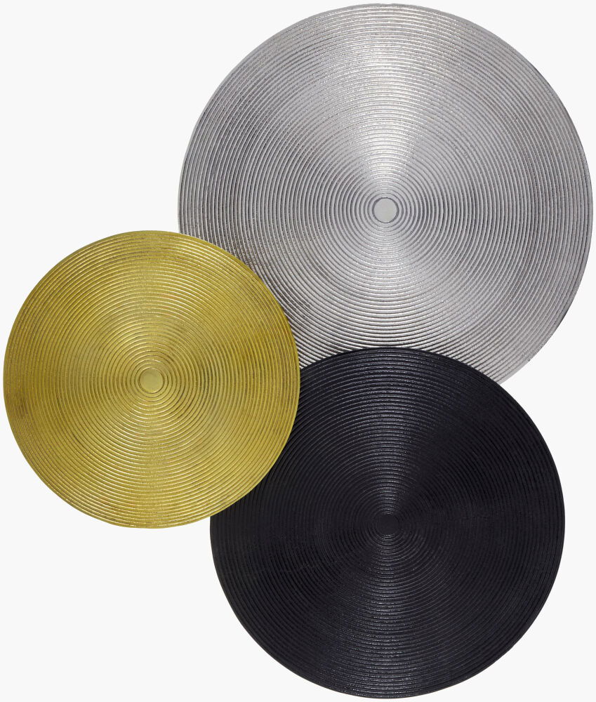 Lyssa Wall Sculpture, Sculptural Wall Art by Surya, 20" width x 19" height