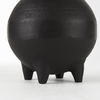Cyrus Black Spherical Vase with Flute Decorative Object, by Mercana, 5.12" length x 3.94" width x 7.48" height thumbnail 12