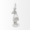 Mozart 22.5H White Painted Resin Deer In A Suit Bust, Decorative Object by Mercana, 8.27" length x 6.89" width x 23.23" height thumbnail 4