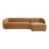 Faye Right Sectional Tan Faux Mohair thumbnail 0