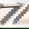 Athens Light Brown Wood with White Marble Accent Table thumbnail 1