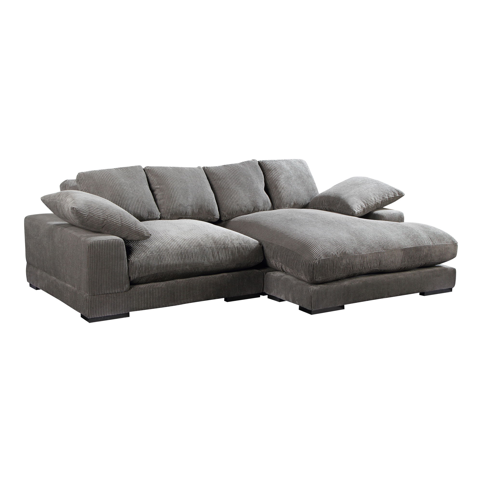 Plunge Sectional Charcoal, Sectional Sofa by Moe's Home, 106" width x 34" height x 46" depth View 2