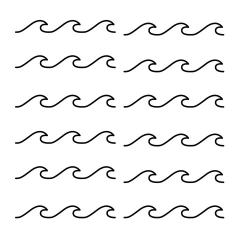 Simplistic Waves Wall Decals