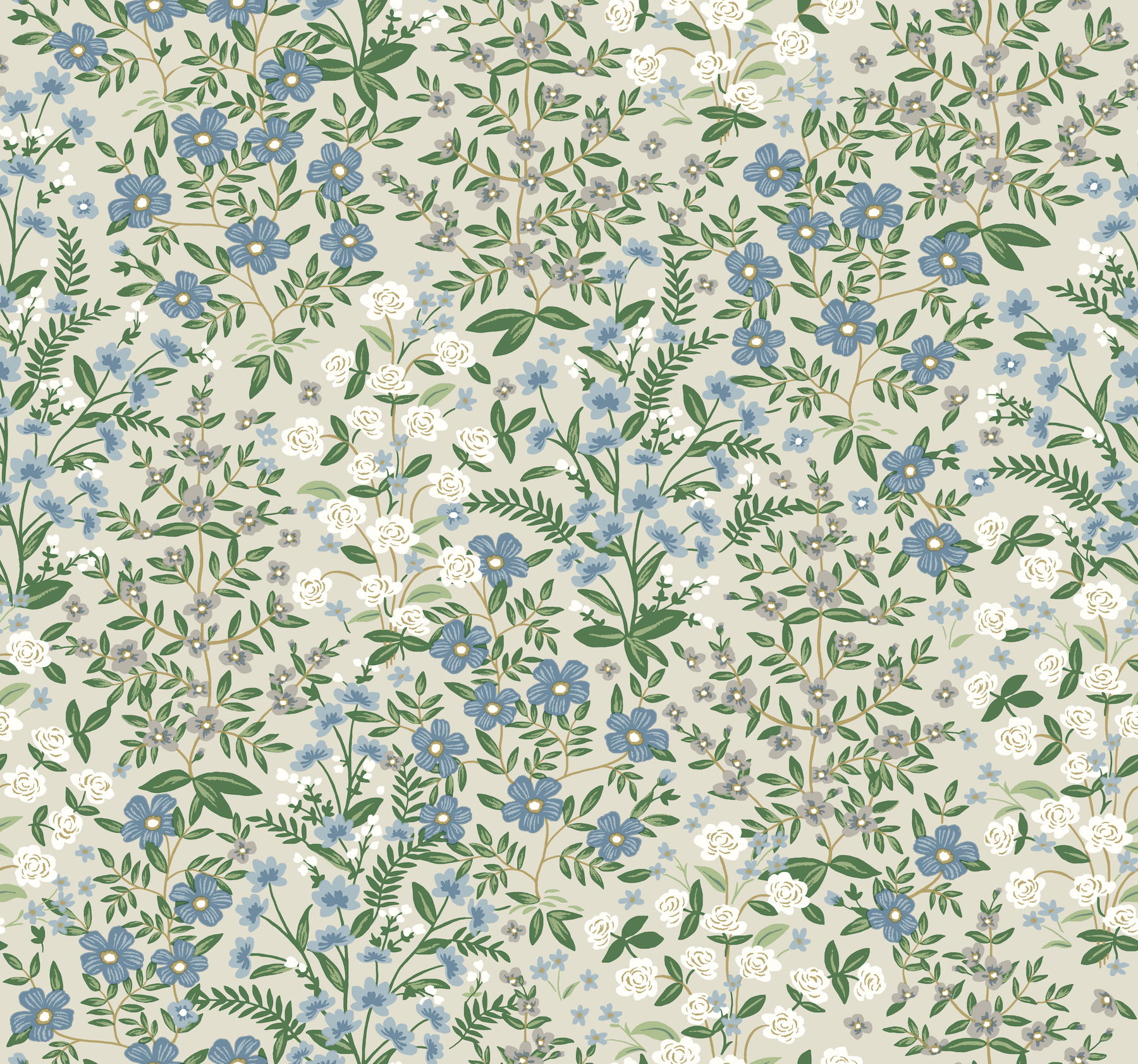 Wildwood Garden Beige & Green Wallpaper large image 