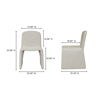Ella Dining Chair Heather Beige, by Moe's Home, 22" width x 33" height x 22.5" depth thumbnail 7