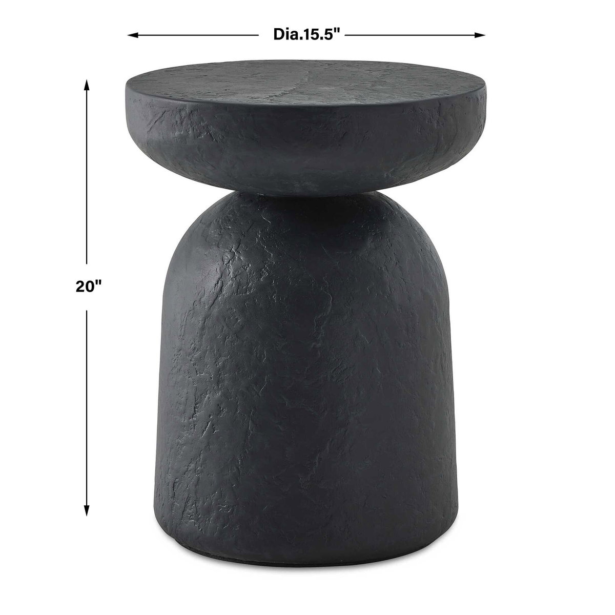 Hurlee Outdoor Accent Table, Outdoor Table by Uttermost, 1'3.5" width x 1'8" height x 1'3.5" depth View 3