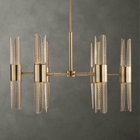 Cret 12 Light Brass Chandelier