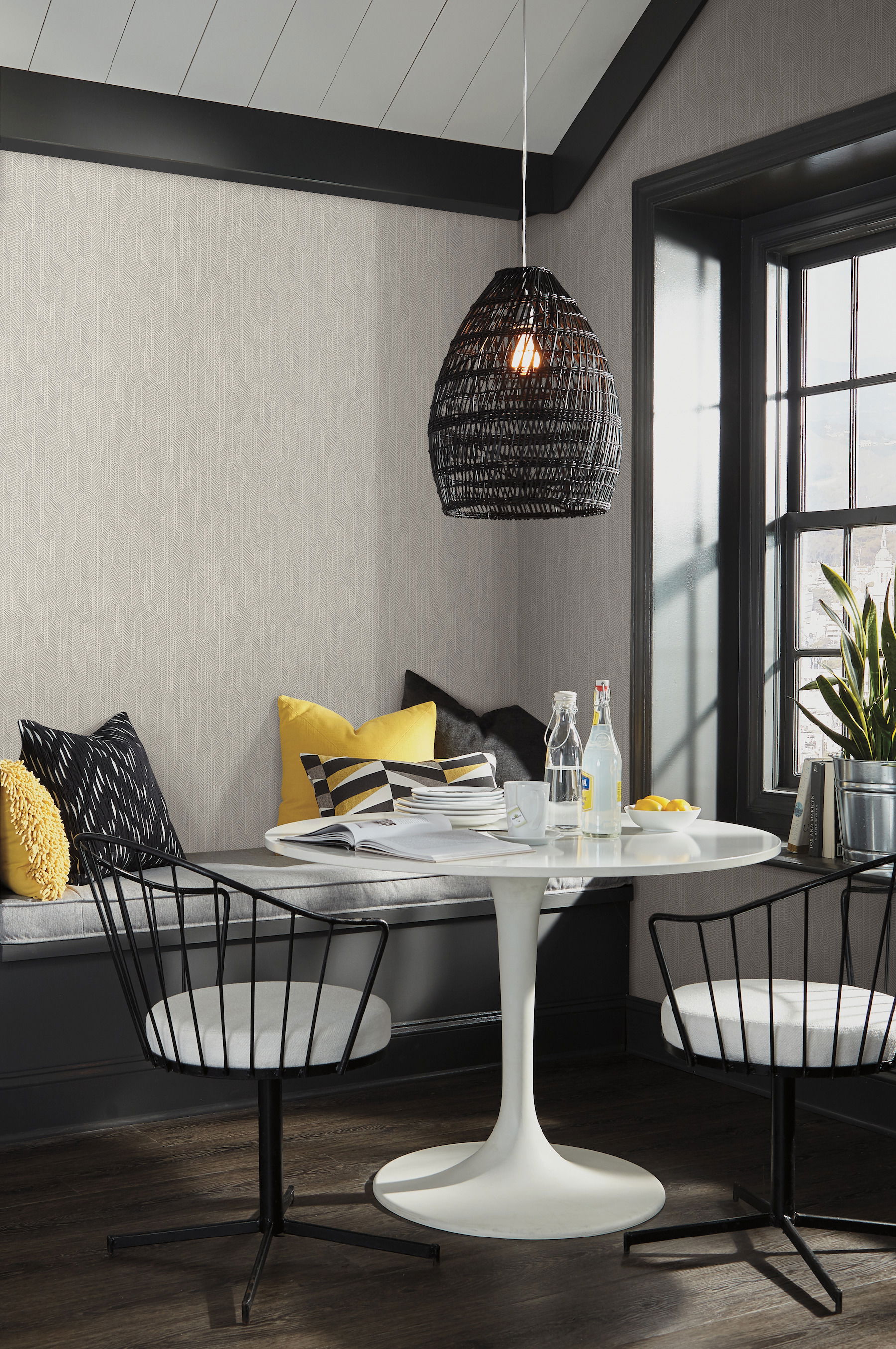 Grey & Grey Metropolis Geometric Wallpaper, by York Wall, 33' length x 1'8.5" width x 0.02" depth View 2