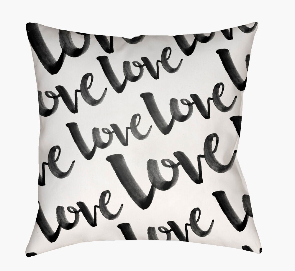Love Accent Pillow, Decorative Pillow by Surya, 18" length x 18" width