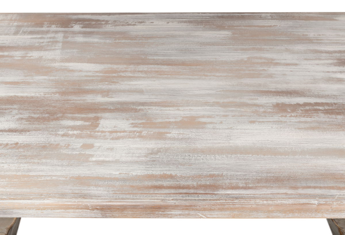 Lionisio Trestle Table  Grey Oak, by Sarreid, 3'5" length x 7' width x 2'6" height View 5