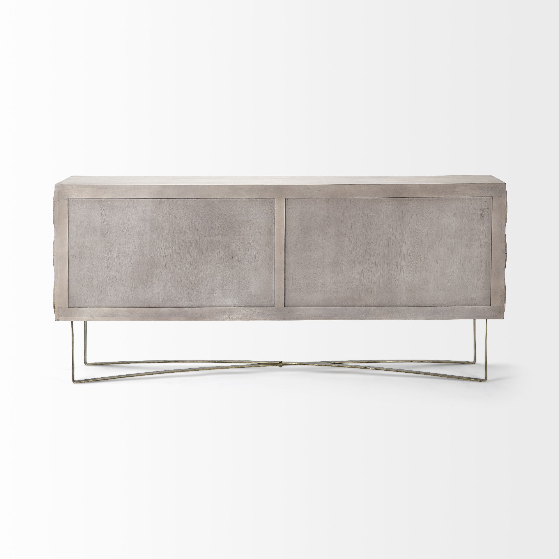 Excelsior I (72x18.3) Solid Wood Gold Metal Base 4 Cabinet Door SideBoard, Sideboards & Buffet by Mercana, 72.5" length x 18.25" width x 32.5" height View 5