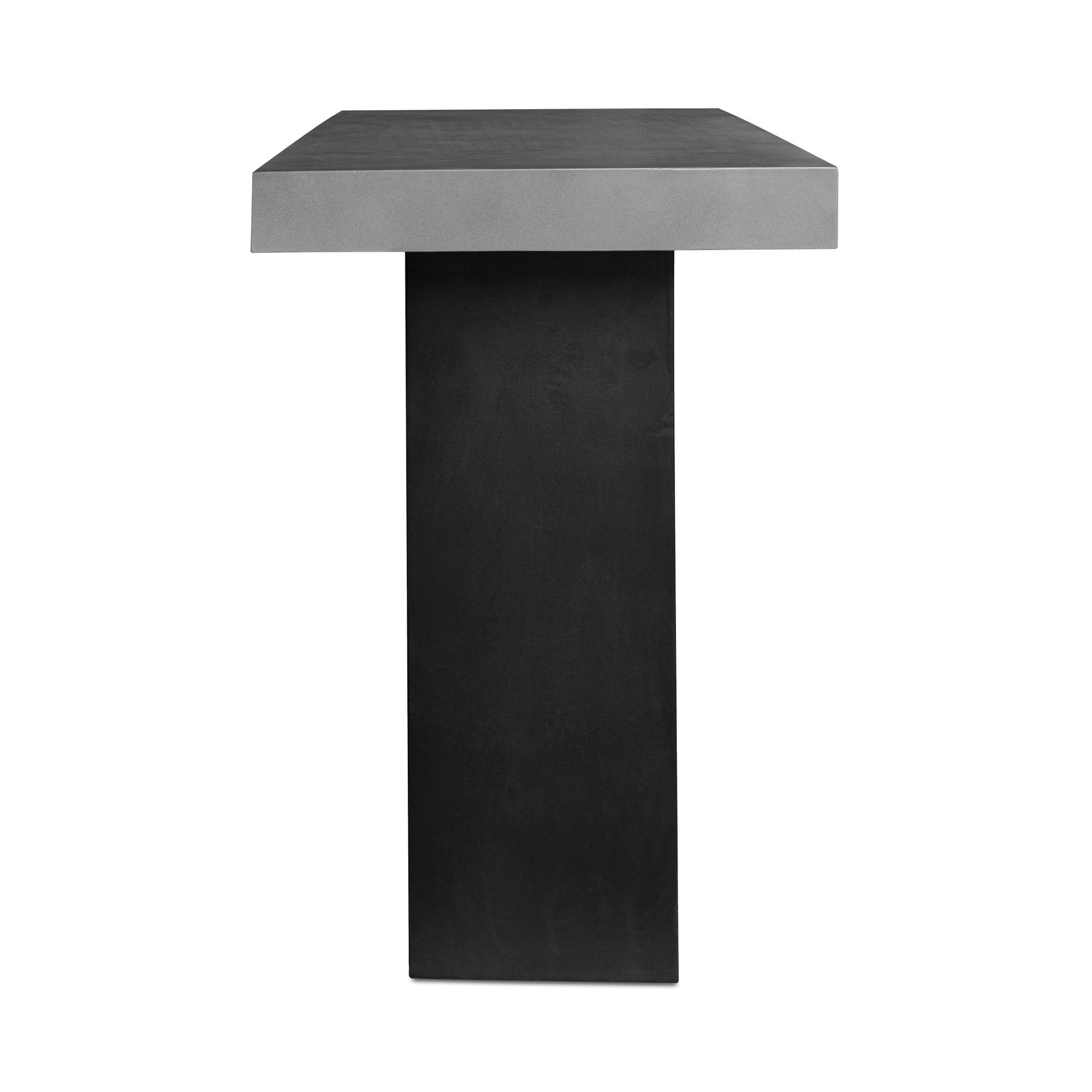 Lithic Outdoor Bar Table Dark Grey, Counter & Bar Table by Moe's Home, 63" width x 43.25" height x 27.5" depth View 3