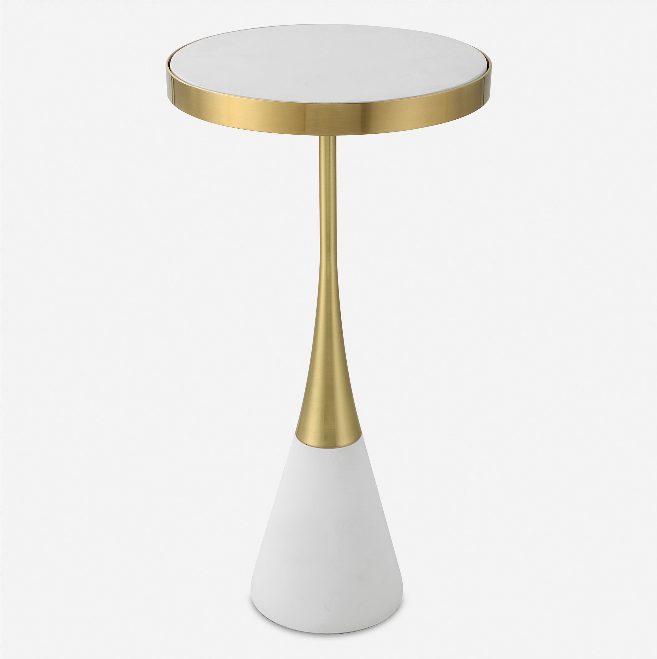 Apex White Concrete Accent Table large image 