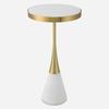 Apex White Concrete Accent Table thumbnail 0