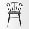Colin  Black Metal Dining Chair, by Mercana, 21.26" length x 21.26" width x 30.32" height thumbnail 7