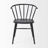 Colin Curved Back Dining Side Chair | Black Metal, Dining Chair by Mercana, 21.26" length x 21.26" width x 30.32" height thumbnail 7