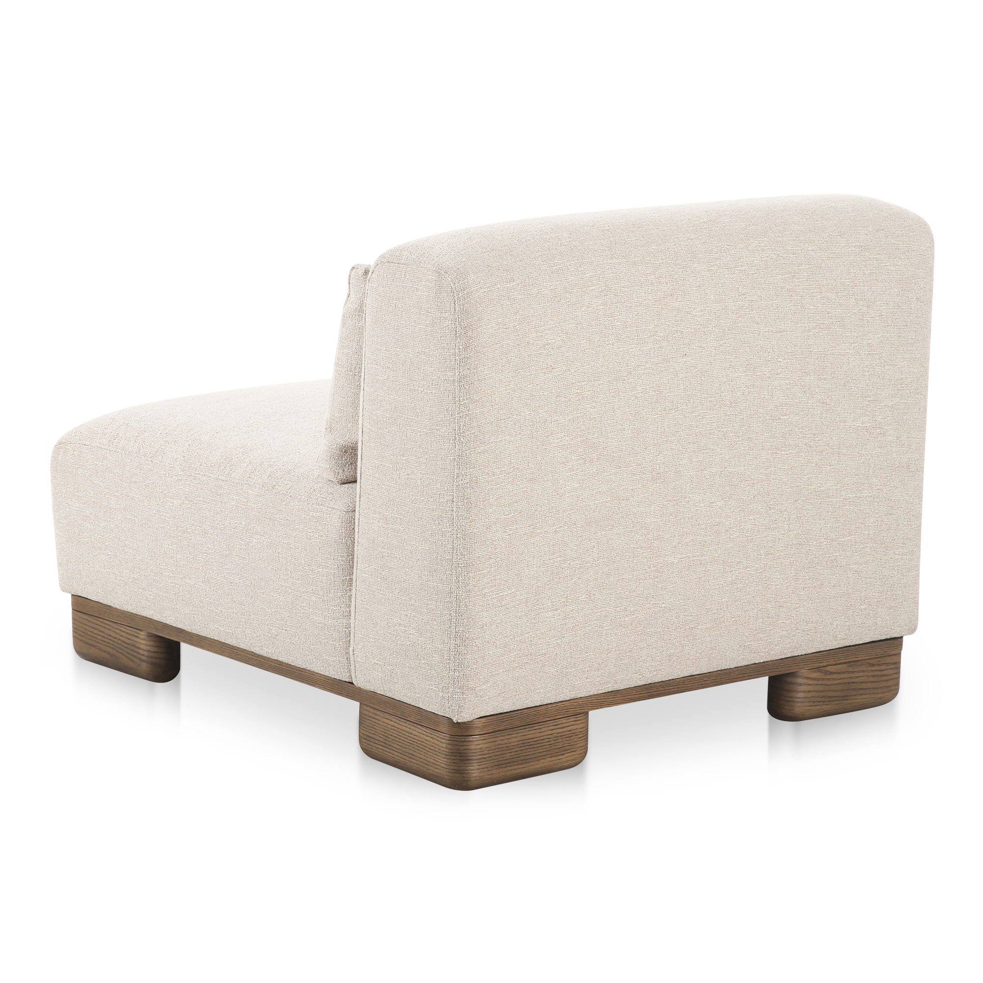 June Slipper Chair Oatmeal, Accent Chair by Moe's Home, 35" width x 30" height x 40" depth View 5