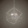 Euclid 6 Light Nickel Cube Pendant, Ceiling Light by Uttermost, 26" width x 30.25" height x 26" diameter x 26" depth thumbnail 6