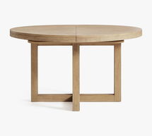 Online Designer Dining Room Portola Round Pedestal Extending Dining Table, Seadrift, 54"D