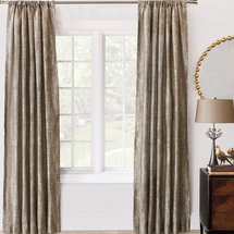 Online Designer Home Office Indochine Linen Semi-Sheer Rod Pocket Single Curtain Panel