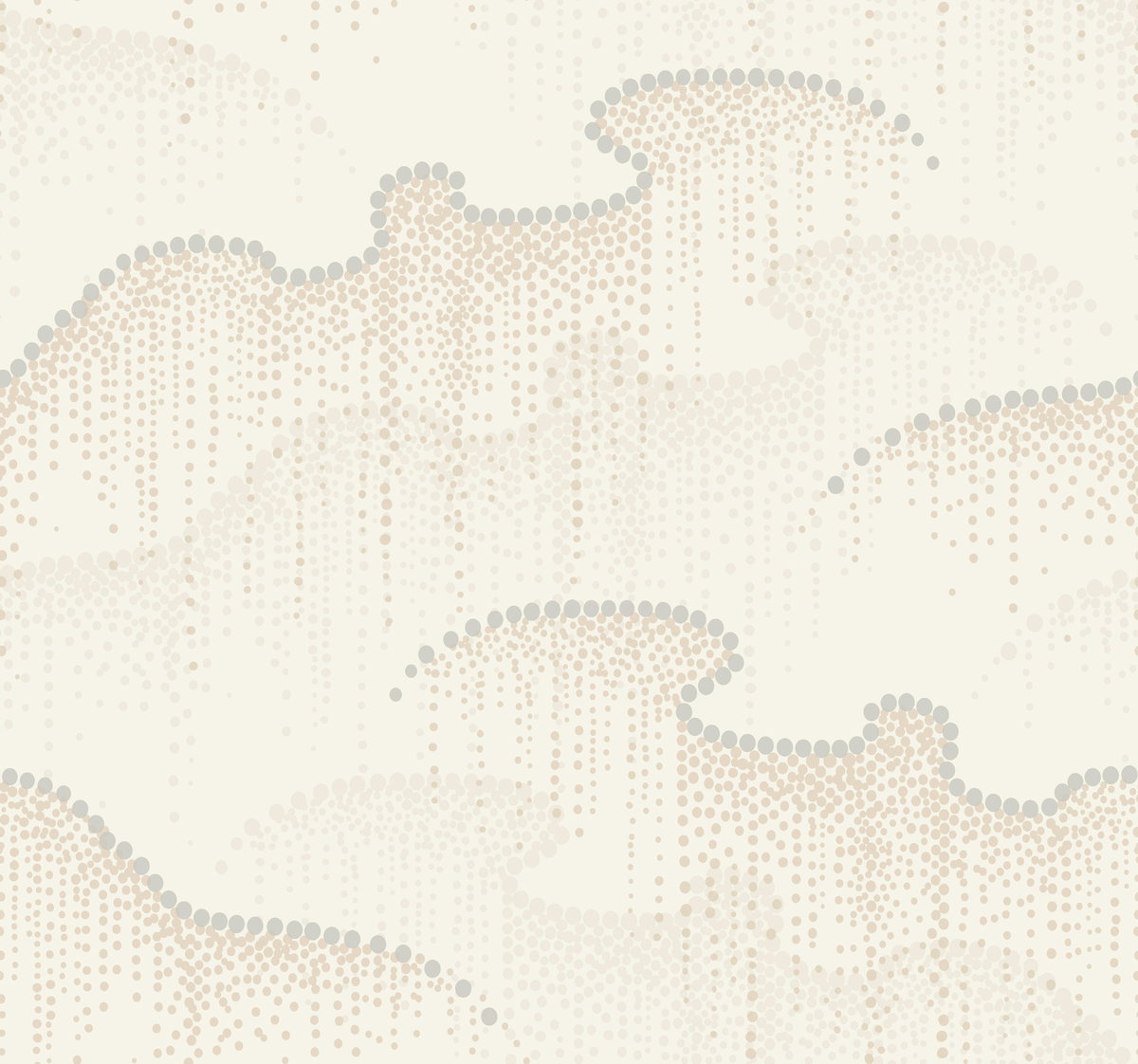 Moonlight Pearls Cream Wallpaper, by York Wall, 27' length x 2'3" width x 0.02" depth