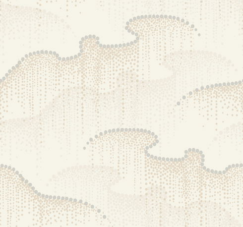 Moonlight Pearls Cream Wallpaper