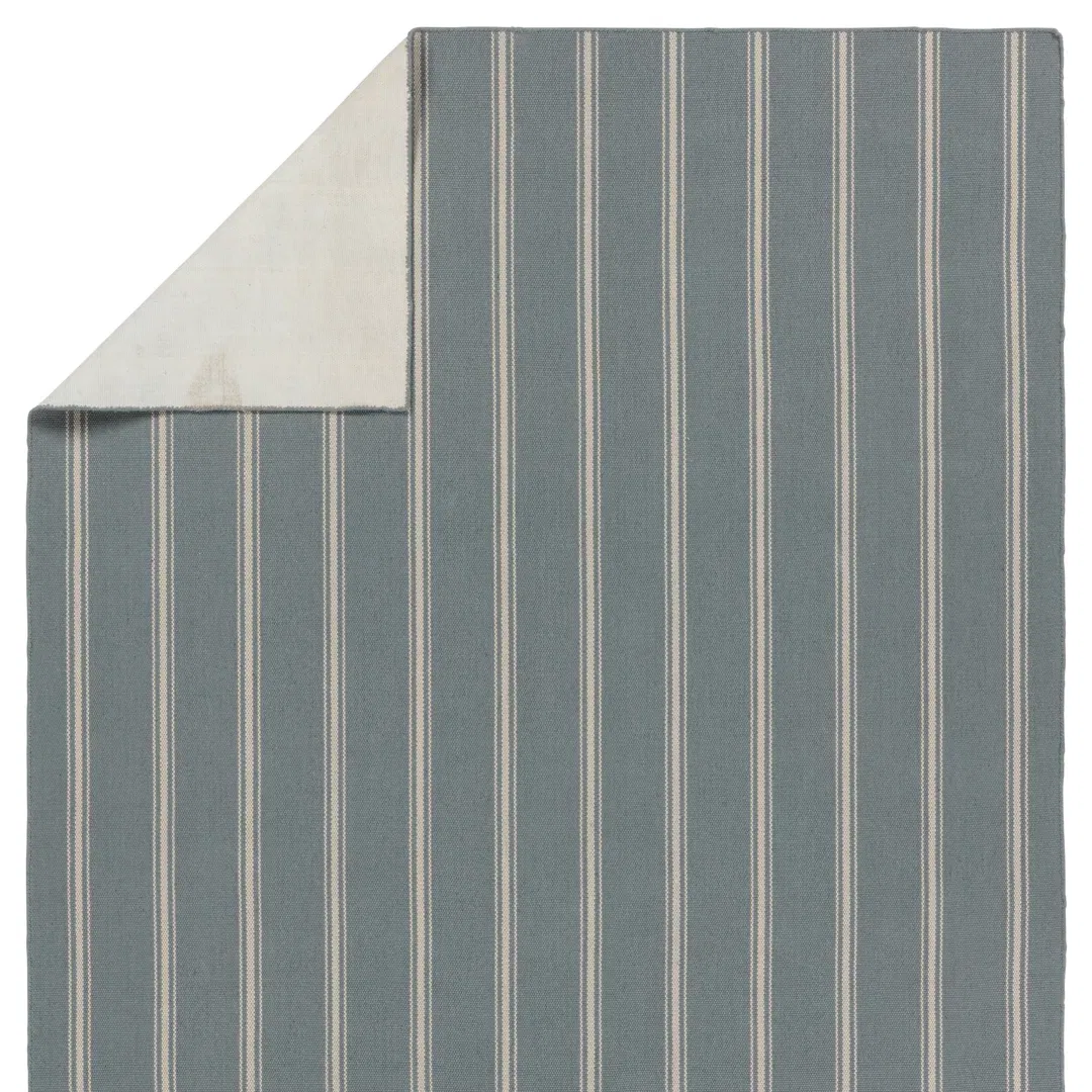 Memento Handmade Indoor/Outdoor Striped Slate/ Ivory large image 