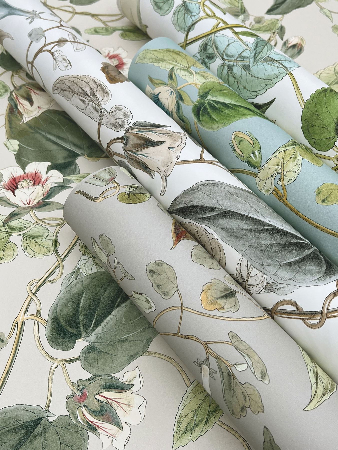 Moon Flower Light Taupe Wallpaper large image 