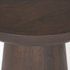 Takoda Dark Brown Wood Tapered Drum Accent Table, Side & End Table by Mercana, 19" length x 19" width x 20.5" height thumbnail 9