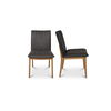 Demi Dining Chair Brown Leather-set Of Two, by Moe's Home, 19.7" width x 34" height x 24" depth thumbnail 4