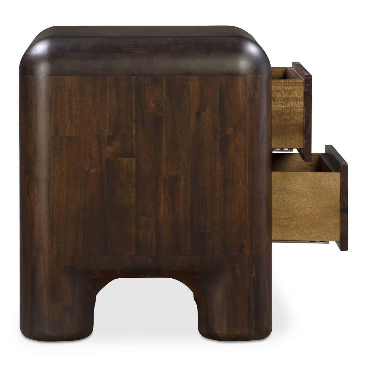 Rowan Nightstand Dark Brown, by Moe's Home, 24" width x 24" height x 20" depth View 9