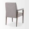 Palisades Curved Back Dining Side Chair | Grey Fabric with Brown Wood, Dining Chair by Mercana, 23.75" length x 28" width x 36" height thumbnail 9