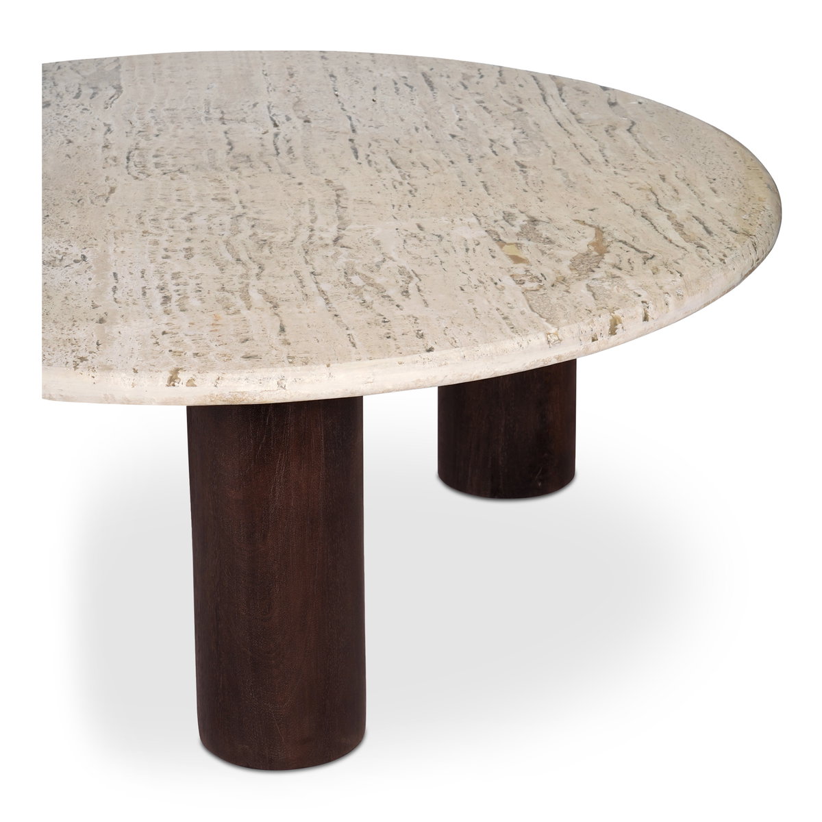 Landon Coffee Table Beige Travertine, by Moe's Home, 42" width x 16.14" height x 42" depth View 4