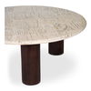 Landon Coffee Table Beige Travertine, by Moe's Home, 42" width x 16.14" height x 42" depth thumbnail 4