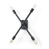 Xendi 4x25 Black Toned Metal Sputnik Wall Sconce, by Mercana, 4" length x 15" width x 25" height thumbnail 1