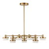 Wedge 12 Lt LED Brass Chandelier, Ceiling Light by Uttermost, 40.62" width x 7.25" height x 40.62" depth thumbnail 5