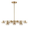 Wedge 12 Lt LED Brass Chandelier, Pendant by Uttermost, 40.62" width x 7.25" height x 40.62" depth thumbnail 5