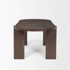 Sohan 91'L x 38'W Oval Dining Table | Dark Brown Wood | Seats 8, by Mercana, 91" length x 38" width x 30" height thumbnail 5