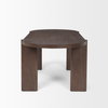 Sohan 91'L x 38'W Oval Dining Table | Dark Brown Wood | Seats 8, by Mercana, 91" length x 38" width x 30" height thumbnail 5